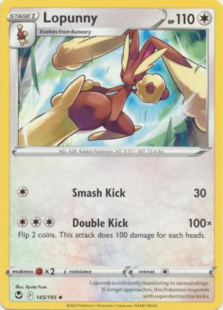 Lopunny 145 195 Uncommon Sword Shield Silver Tempest Singles Lopunny 145 195 Uncommon Sword Shield Silver Tempest Singles