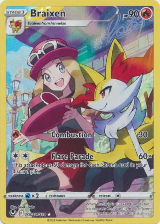 Braixen TG01 TG30 Holo Rare Braixen TG01 TG30 Holo Rare