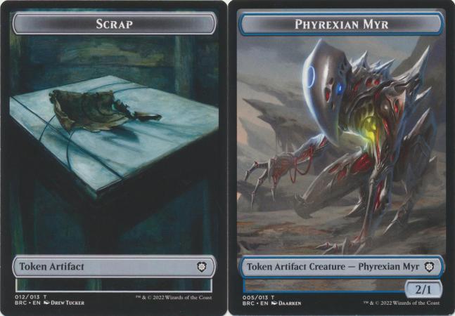 Scrap 012 013 Phyrexian Myr 005 013 Double Sided Token The Brothers War Commander Scrap 012 013 Phyrexian Myr 005 013 Double Sided Token The Brothers War Commander