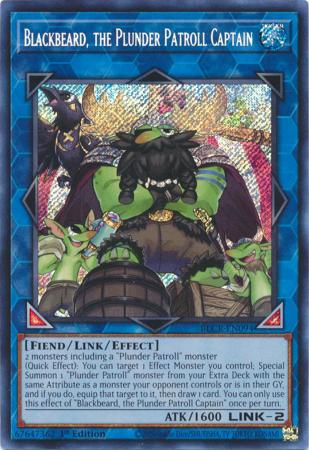 Blackbeard the Plunder Patroll Captain BLCR EN094 Secret Rare 1st Edition Blackbeard the Plunder Patroll Captain BLCR EN094 Secret Rare 1st Edition