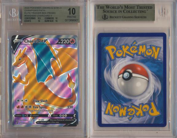 Two PSA 10 Charizard V SWSH050 Pokemon Champions Path Elite Trainer Box shops Cards