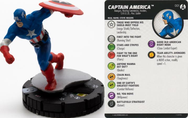 Captain America 001 Common Avengers Forever Marvel Heroclix Captain America 001 Common Avengers Forever Marvel Heroclix