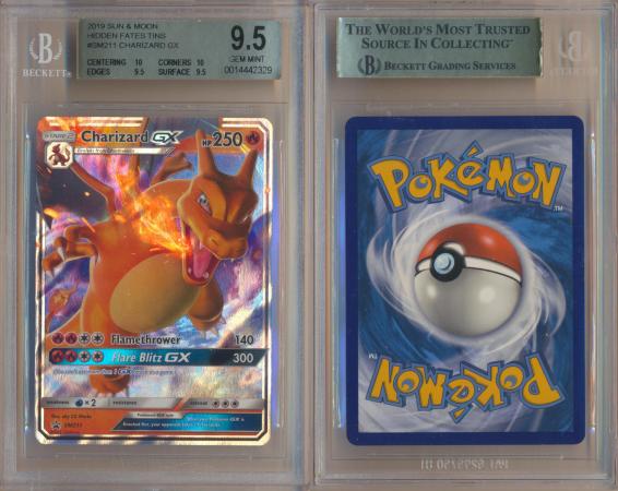 (5) Charizard GX PSA 9 buy - Hidden Fates Pokemon Cards