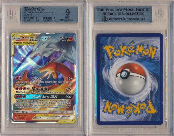 Reshiram Charizard GX 20 214 BGS 9 MINT Ultra Rare Unbroken Bonds Beckett Graded Pokemon Cards Reshiram Charizard GX 20 214 BGS 9 MINT Ultra Rare Unbroken Bonds Beckett Graded Pokemon Cards