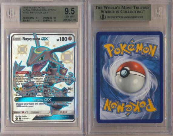 Shiny Rayquaza GX #177A, Pokemon Hidden Fates Premium Box, BGS 9.5 Gem  Mint