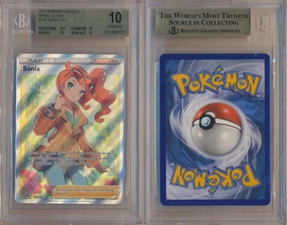 PSA 10 Pokemon Card Pidgeot ex SAR 136/108 sv3 Ruler of the