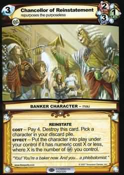 Chancellor of Reinstatement Chancellor of Reinstatement