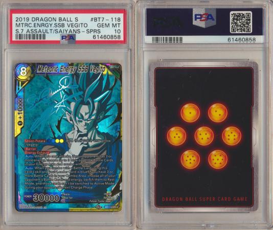 Meteoric Energy SSB Vegito BT7 118 PSA 10 GEM MT SPR S 0858 Meteoric Energy SSB Vegito BT7 118 PSA 10 GEM MT SPR S 0858