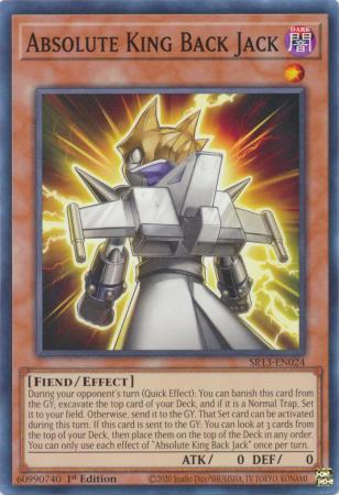 Absolute King Back Jack SR13 EN024 Common 1st Edition Absolute King Back Jack SR13 EN024 Common 1st Edition