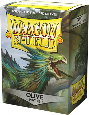 Dragon Shield Olive 100ct Matte Sleeves AT 11040 Sleeves Dragon Shield Olive 100ct Matte Sleeves AT 11040 Sleeves