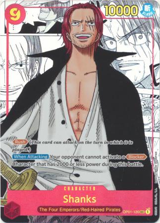 ONE PIECE シャンクス MANGA ALT. ART #120 英語版 Shanks (Parallel) (Alternate Manga Background Art