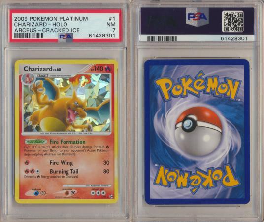Charizard 1 99 PSA 7 NM Shattered Holo Platinum Arceus PSA Graded Pokemon Cards Charizard 1 99 PSA 7 NM Shattered Holo Platinum Arceus PSA Graded Pokemon Cards