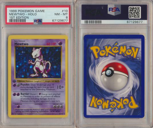 1999 Pokemon factory Game Mewtwo-HOLO PSA 8 NM-MT