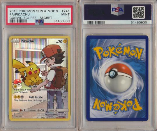 Pikachu - 241/236 - PSA 9 MINT - Secret Rare (Cosmic Eclipse) 0930