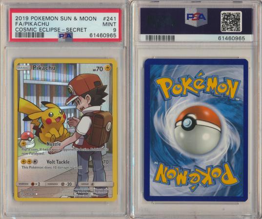 Pikachu 241 236 PSA 9 MINT Secret Rare Cosmic Eclipse 0965 Pikachu 241 236 PSA 9 MINT Secret Rare Cosmic Eclipse 0965
