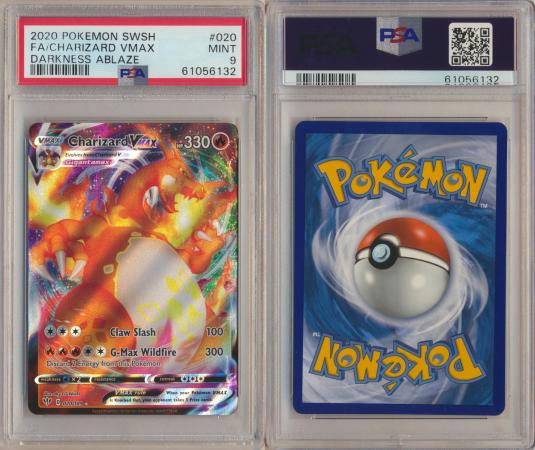 Charizard VMAX 020 189 PSA 9 MINT Full Art Darkness Ablaze 6132 Charizard VMAX 020 189 PSA 9 MINT Full Art Darkness Ablaze 6132