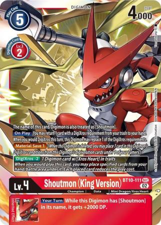 Shoutmon King Version BT10 111 SEC Secret Rare Shoutmon King Version BT10 111 SEC Secret Rare