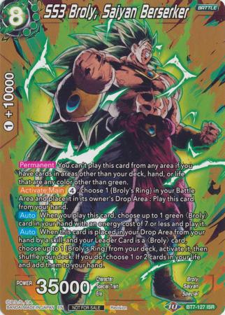 SS3 Broly Saiyan Berserker BT7 127 Non Foil Infinite Saiyan Rare Assault of the Saiyans Non Foil Singles SS3 Broly Saiyan Berserker BT7 127 Non Foil Infinite Saiyan Rare Assault of the Saiyans Non Foil Singles