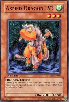 YUGIOH! 1-ARMED DRAGON LV3-COMMON-1ST EDITION-LED2-EN025