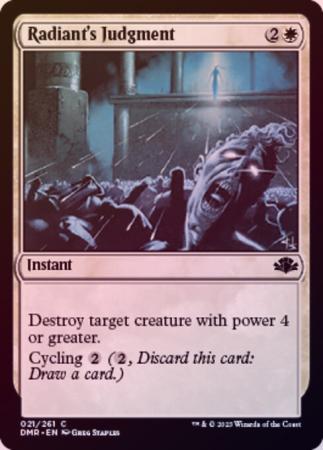 Radiant s Judgment 021 261 Foil Radiant s Judgment 021 261 Foil