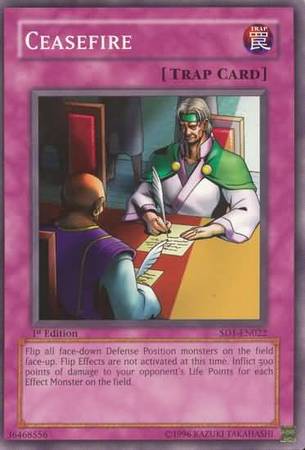 Ceasefire SD1 EN022 Common 1st Edition Structure Deck Dragon s Roar SD1 1st Edition Singles Ceasefire SD1 EN022 Common 1st Edition Structure Deck Dragon s Roar SD1 1st Edition Singles