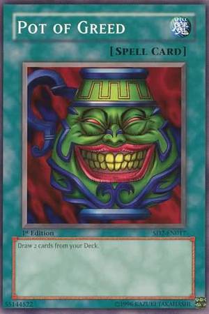 Pot of Greed SD2-EN017 Common 1st Edition Yugioh Card LP