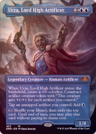 Urza Lord High Artificer 423 Alternate Art Borderless Foil Dominaria Remastered Collector Booster Foil Singles Urza Lord High Artificer 423 Alternate Art Borderless Foil Dominaria Remastered Collector Booster Foil Singles