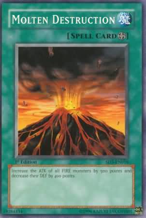 Molten Destruction SD3 EN016 Common 1st Edition Structure Deck Blaze of Destruction 1st Edition Singles Molten Destruction SD3 EN016 Common 1st Edition Structure Deck Blaze of Destruction 1st Edition Singles