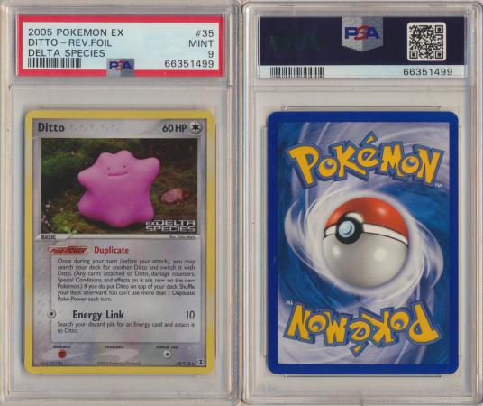 PSA 9 Mint - DITTO HOLO - Pokemon TCG: EX Fire Red Leaf