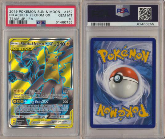 PSA 10 Pikachu & Zekrom GX Full Art 162/181 Graded Pokemon