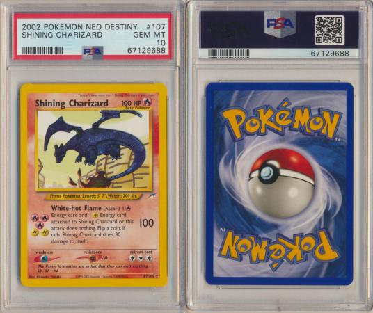 【ポケカ】Shining Charizard(107/105) 英語 2種セット Shining Charizard 107/105 Gold Foil Pokemon Card 1st Edition