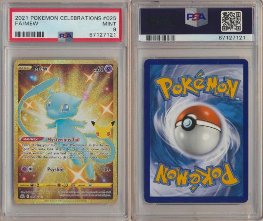 Mew - 025/025 - PSA 9 MINT - Secret Rare (Celebrations) 7121