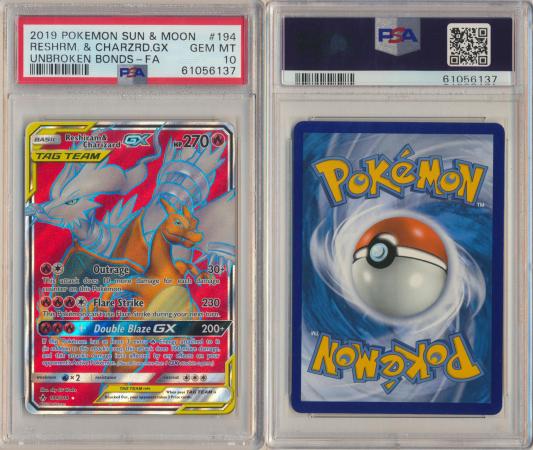 Buy RESHIRAM & Charizard GX 194/214 - Full Art - Unbroken Bonds