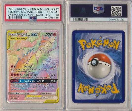 Pokemon popular reshiram psa 10 rainbow