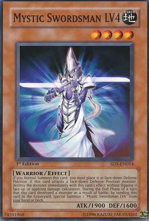 Mystic Swordsman LV4 SD5 EN014 Common 1st Edition Mystic Swordsman LV4 SD5 EN014 Common 1st Edition