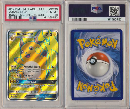 Raichu GX SM90 PSA 10 GEM MT Full Art SM Promo 0753 Raichu GX SM90 PSA 10 GEM MT Full Art SM Promo 0753