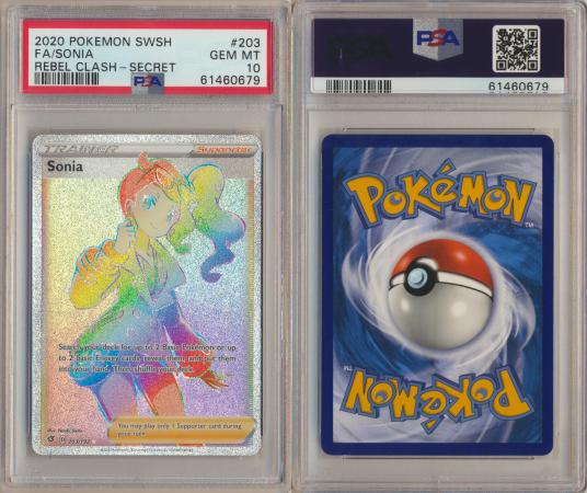 Best Price on Mercari! sold PSA 10 Sonia Hyper Rainbow Rare Rebel Clash 203/192