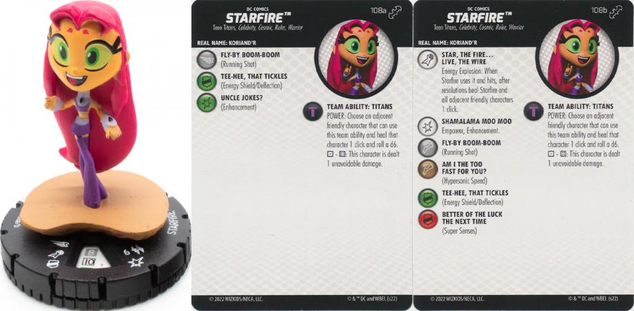 Starfire 108a b DC Heroclix Batman Team Up Miniatures Game Starfire 108a b DC Heroclix Batman Team Up Miniatures Game