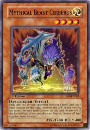 Mythical Beast Cerberus SD6 EN002 Common 1st Edition Mythical Beast Cerberus SD6 EN002 Common 1st Edition