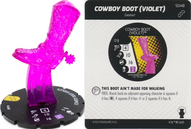 Cowboy Boot Violet s048 Super Rare DC Heroclix Batman Team Up Cowboy Boot Violet s048 Super Rare DC Heroclix Batman Team Up