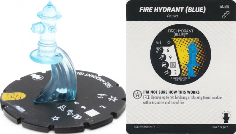 Fire Hydrant Blue s039 Super Rare DC Heroclix Batman Team Up Fire Hydrant Blue s039 Super Rare DC Heroclix Batman Team Up