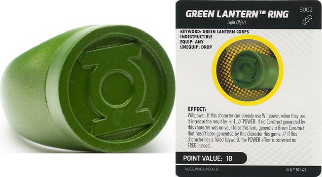 Green Lantern Ring #s002 Super Rare DC Heroclix: Batman Team-Up