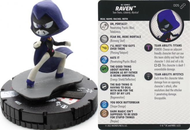 Raven #005 Common DC Heroclix: Batman Team-Up | TrollAndToad