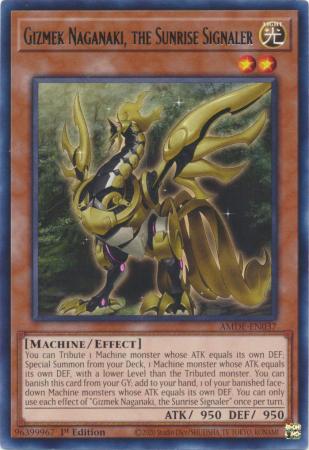 Gizmek Naganaki the Sunrise Signaler AMDE EN037 Rare 1st Edition Amazing Defenders 1st Edition Singles Gizmek Naganaki the Sunrise Signaler AMDE EN037 Rare 1st Edition Amazing Defenders 1st Edition Singles