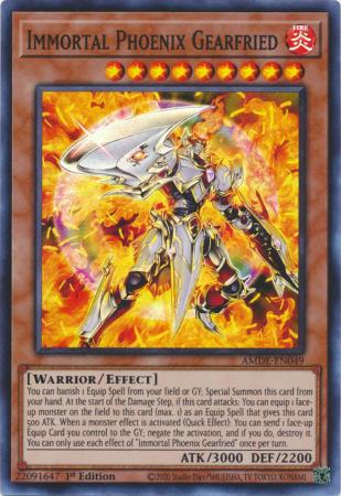 Immortal Phoenix Gearfried AMDE EN049 Super Rare 1st Edition Immortal Phoenix Gearfried AMDE EN049 Super Rare 1st Edition