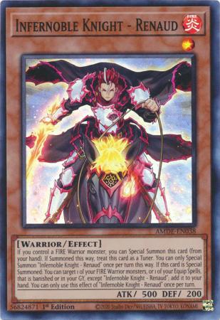 Infernoble Knight Renaud AMDE EN038 Super Rare 1st Edition Infernoble Knight Renaud AMDE EN038 Super Rare 1st Edition
