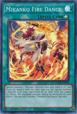 Mikanko Fire Dance AMDE EN030 Super Rare 1st Edition Mikanko Fire Dance AMDE EN030 Super Rare 1st Edition