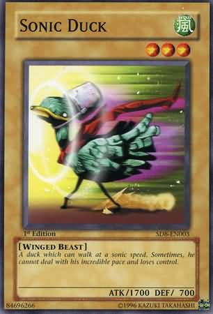 Sonic Duck SD8 EN003 Common 1st Edition Structure Deck Lord of the Storm SD8 1st Edition Singles Sonic Duck SD8 EN003 Common 1st Edition Structure Deck Lord of the Storm SD8 1st Edition Singles