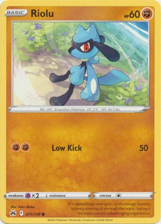 Riolu 071 159 Common Crown Zenith Singles Riolu 071 159 Common Crown Zenith Singles