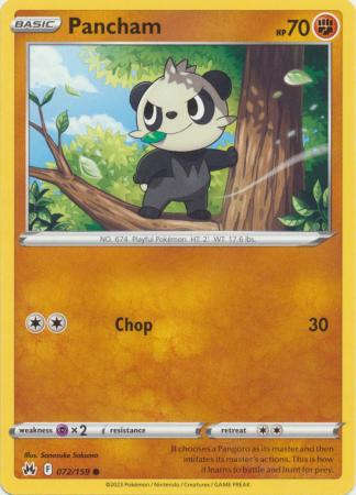 Pancham 072 159 Common Crown Zenith Singles Pancham 072 159 Common Crown Zenith Singles